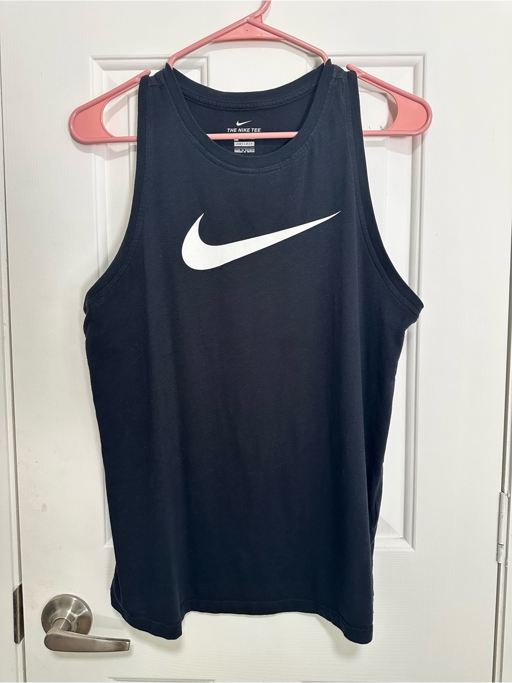 Nike Black Tank with White Swoosh Logo